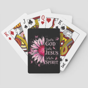 Jeu De Cartes Béni Par Dieu - Aimé Par Jésus Tournesol Rose