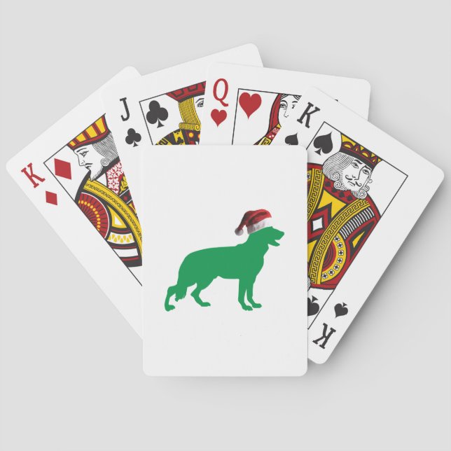 Jeu De Cartes Berger allemand de Noël (dos)