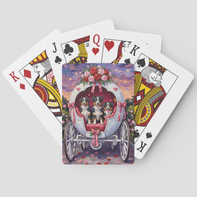 Jeu De Cartes Berger Australien de la Saint-Valentin  (dos)