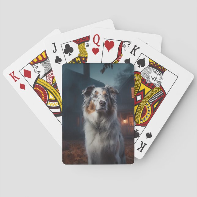 Jeu De Cartes Berger Australien Halloween Épouvantable (dos)