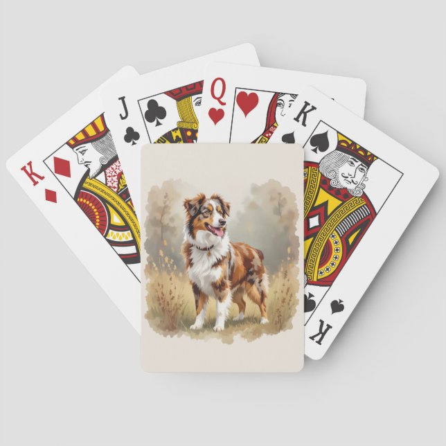 Jeu De Cartes Berger Australien Red Merle Aussie (dos)