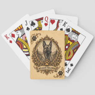 Jeu De Cartes Berger belge Malinois, Chien du Patrimoine Vintage