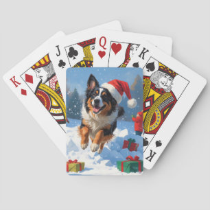 Jeu De Cartes Berger belge Scène de neige festive de Noël