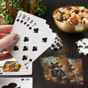 Jeu De Cartes Berger d'Anatolie à moto Halloween