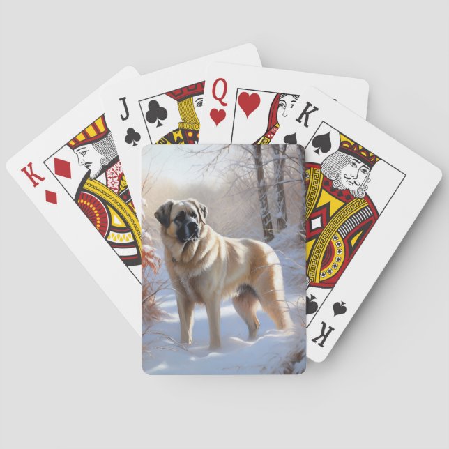 Jeu De Cartes Berger d'Anatolie Qu'il neige Noël (dos)