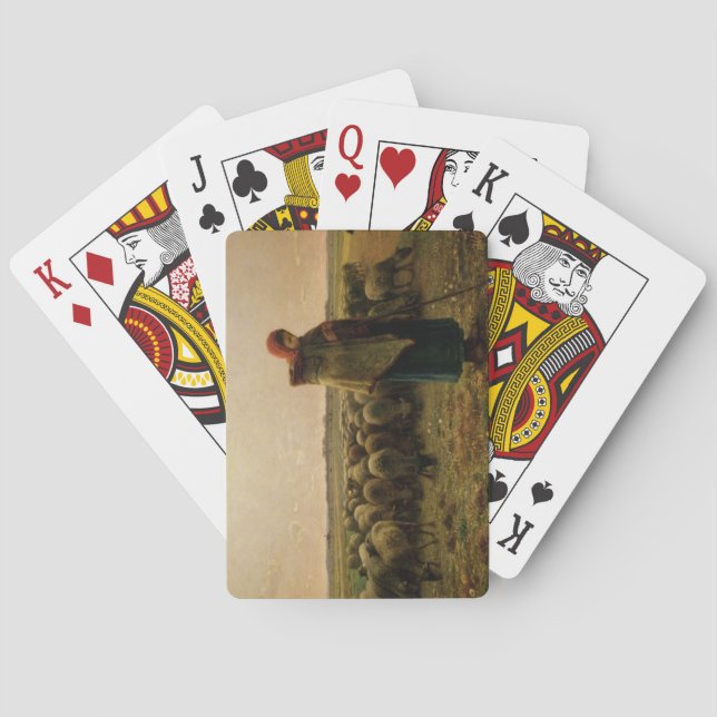 Jeu De Cartes Bergère avec son troupeau, 1863 (dos)