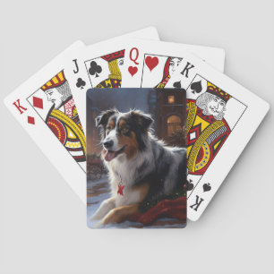Jeu De Cartes Bergers australiens période de fêtes de Noël
