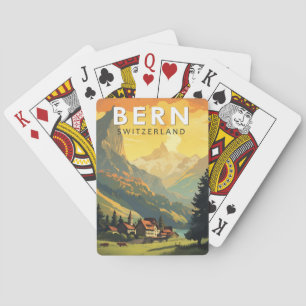Jeu De Cartes Berne Suisse Travel Art Vintage