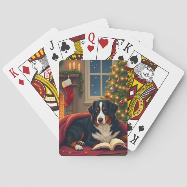 Jeu De Cartes Bernese Mountain Dog Christmas Bedtime Story (dos)