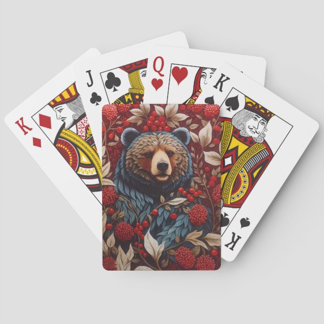 Jeu De Cartes Berries rouges de l'ours Brown William Morris Insp (dos)