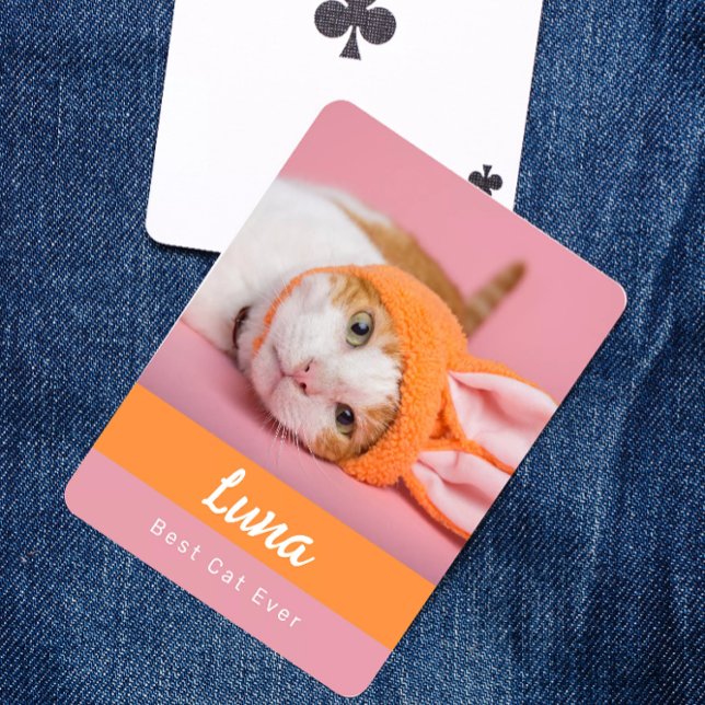Jeu De Cartes Best Cat Ever Personalized Poker Cards (Créateur téléchargé)