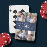 Jeu De Cartes Best Dad Ever | Kids Photo Collage<br><div class="desc">Create a special gift for a beloved dad this Father's Day with these awesome custom playing cards. Design features four square photos of his children,  with "best Dad ever" in the center.</div>
