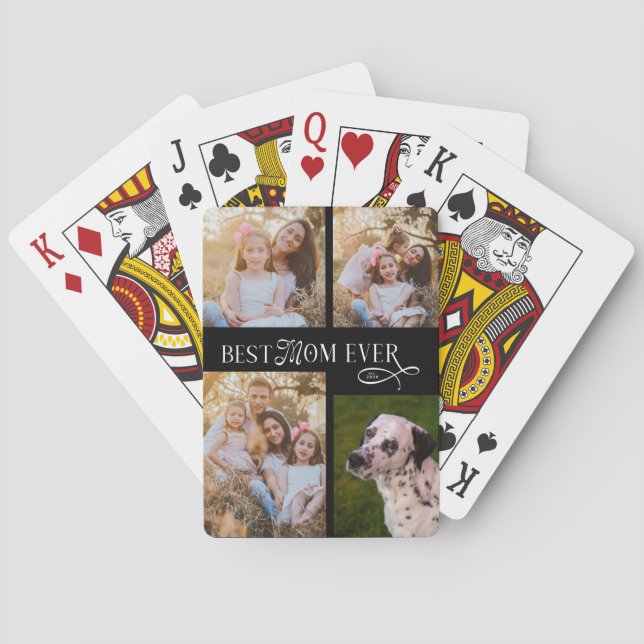 Jeu De Cartes Best Mom Ever 4 Photos Mothers Day Gifts (dos)