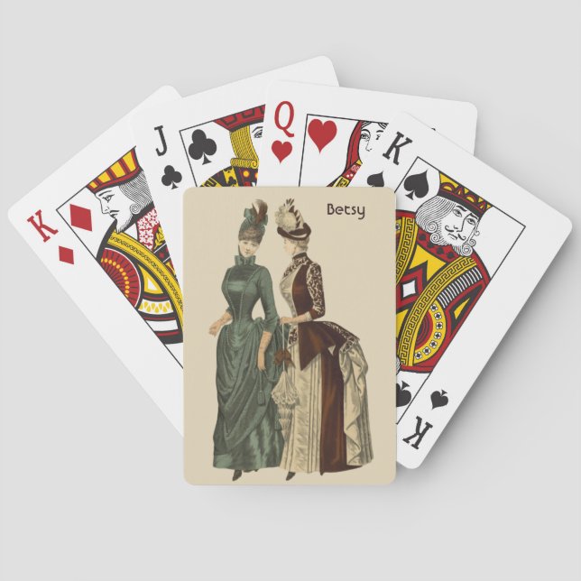JEU DE CARTES BETSY ~ MODE VINTAGE ~ COSTUMES ~ (dos)