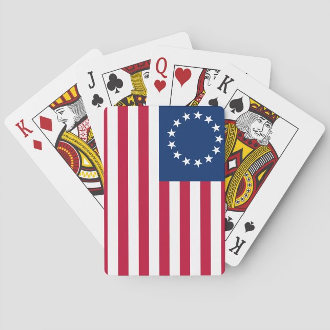Jeu De Cartes Betsy Ross Old Glory Drapeau américain USA (dos)