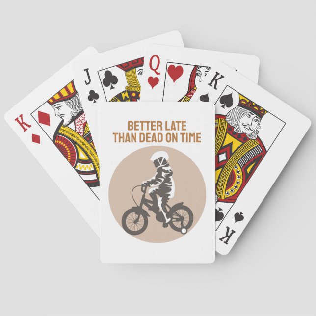 Jeu De Cartes Better Late Than Dead on Time - Biker Design (dos)