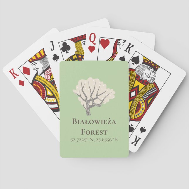 Jeu De Cartes Białowieża Forêt Latitude & Longitude (dos)