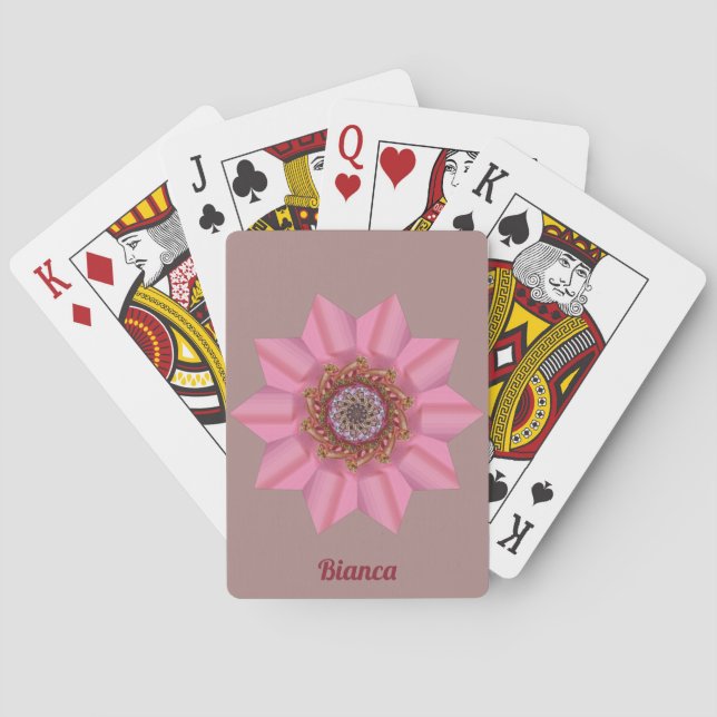 Jeu De Cartes ~ BIANCA~ 3D Pink Star Design  ~ Original  (dos)