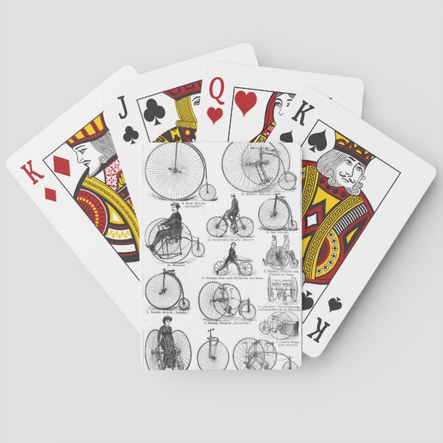 Jeu De Cartes Bicyclette à grande roue Penny Farthing (dos)