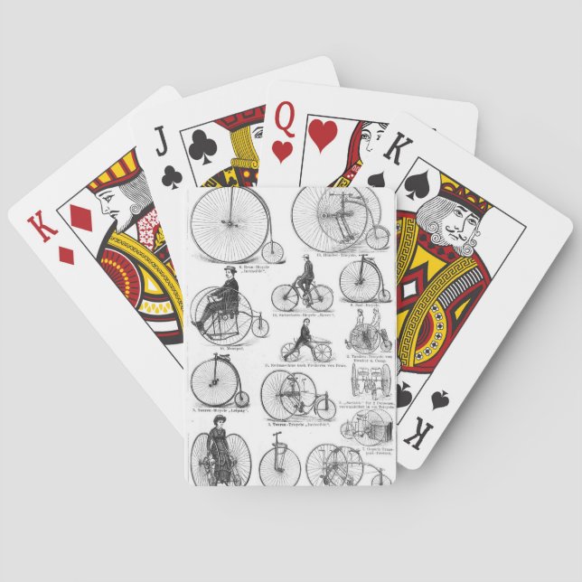 Jeu De Cartes Bicyclette à grande roue Penny Farthing (dos)