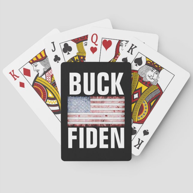 JEU DE CARTES BIDEN BUCK FIDEN FUNNY PLAYCARDS (dos)
