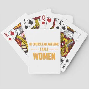 Jeu De Cartes Bien sûr que je suis géniale Je suis une femme