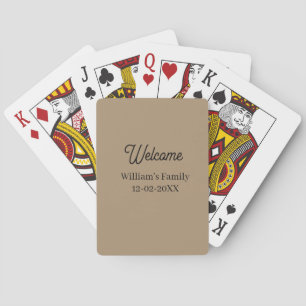 Jeu De Cartes Bienvenue à la maison ajout du nom de famille inau