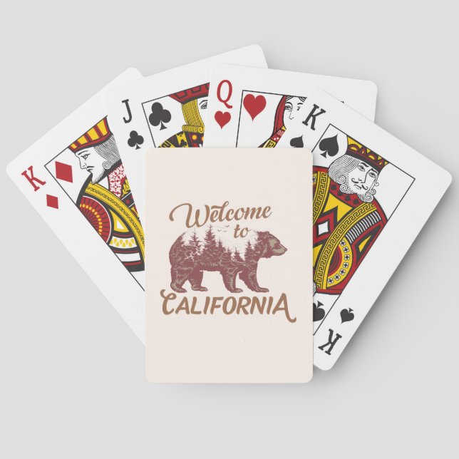Jeu De Cartes Bienvenue à l'ours de Californie (dos)