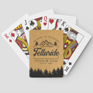 Jeu De Cartes Bienvenue À Telluride Colorado Mariage Minimaliste