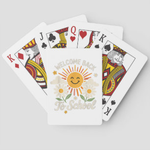 Jeu De Cartes Bienvenue Retour À L'École Chemises Premier jour d