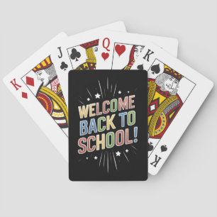 Jeu De Cartes Bienvenue Retour à l'école Enseignant Premier jour