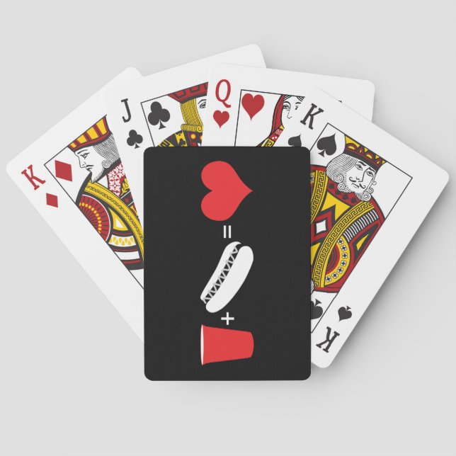 Jeu De Cartes bière + hot dogs = amour (dos)