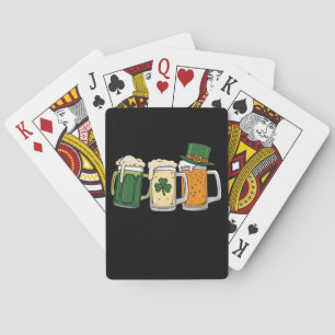 Jeu De Cartes Bières Irlandaises Drapeau d'Irlande Fête de la Sa