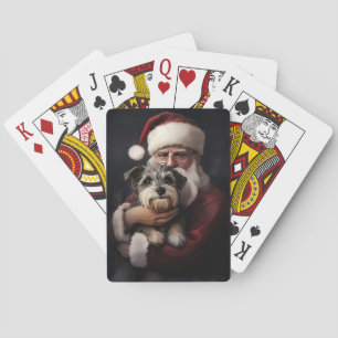 Jeu De Cartes Biewer Terrier avec le Père Noël Festif de Noël