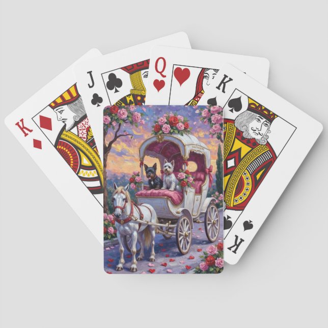 Jeu De Cartes Biewer Terrier Chien Saint-Valentin (dos)