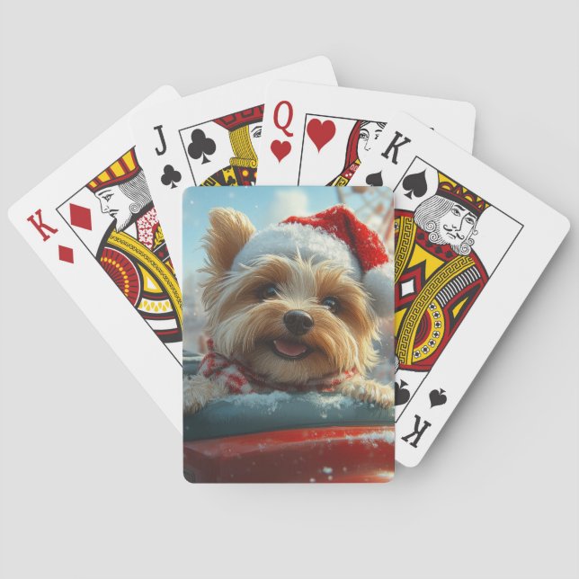 Jeu De Cartes Biewer Terrier Dog Roller Coaster Noël  (dos)