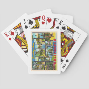 Jeu De Cartes Big Bear Lake California CA Grande lettre carte po