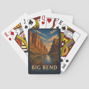 Jeu De Cartes Big Bend National Park Texas Gravure sur bois mode