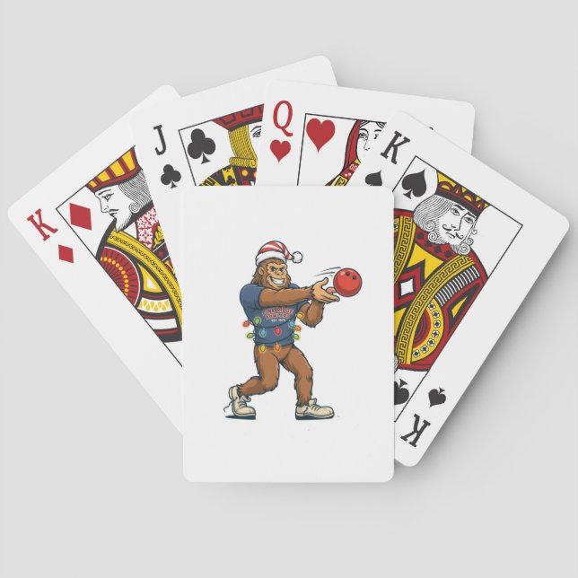 Jeu De Cartes Bigfoot Sasquatch Bowling Drôle de vacances de spo (dos)