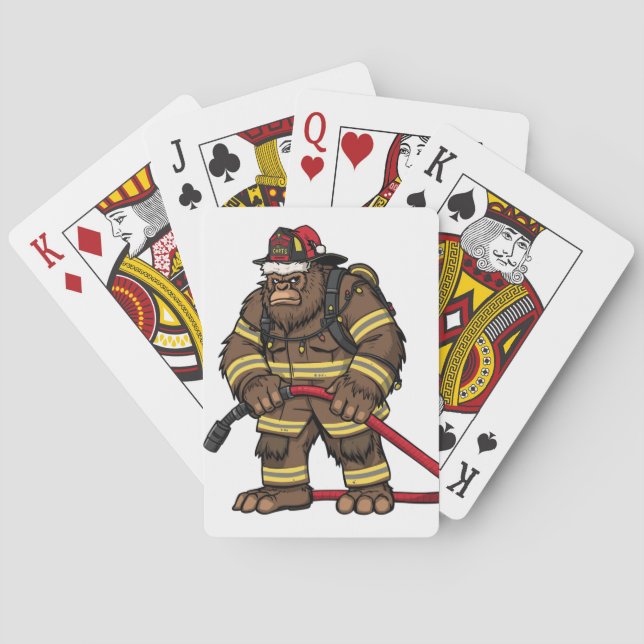 Jeu De Cartes Bigfoot Sasquatch Pompier Noël 2026   (dos)