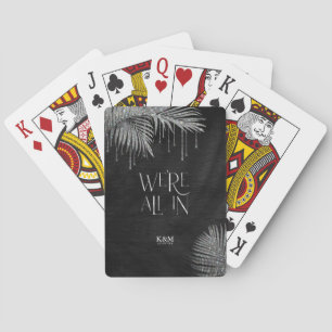 Jeu De Cartes Bijoux Mariage feuille de palme tout en argent ID8