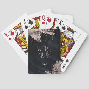 Jeu De Cartes Bijoux Mariage feuille de palme tout en or Rose/Nv