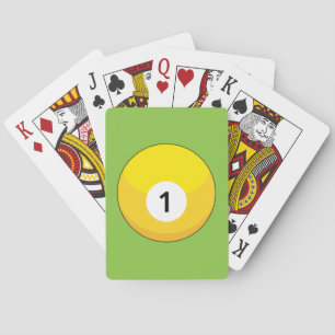 Jeu De Cartes Billard jaune numéro un