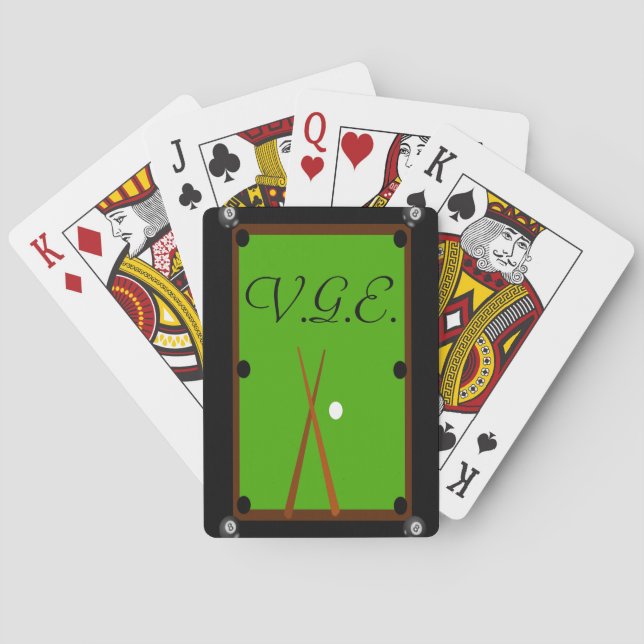 Jeu De Cartes Billard Table Monogram (dos)