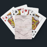 Jeu De Cartes Birch Tree Wood & Heart Rustic Country<br><div class="desc">Birch Tree Wood & Heart Rustic Country Jouer des cartes. Éléments correspondants disponibles.</div>