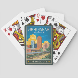 Jeu De Cartes Birmingham Alabama Voyage Art Vintage