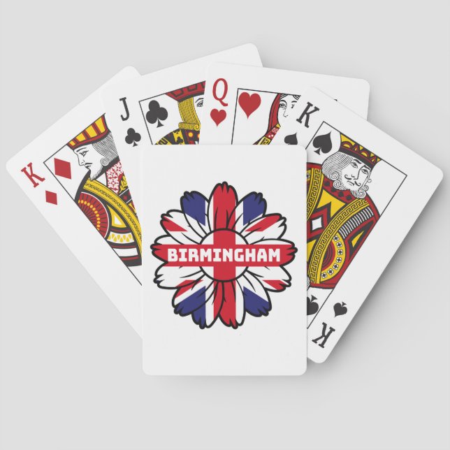 Jeu De Cartes Birmingham Union Jack Sunflower British Pride (dos)