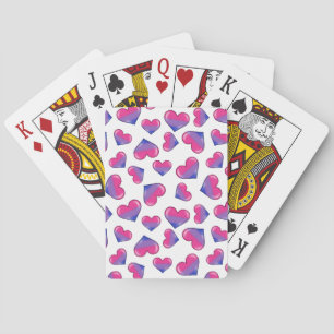 Jeu De Cartes Bisexual Fierté Drapeau Coeurs Jouer Cartes