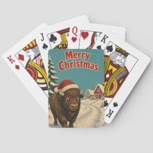 Jeu De Cartes Bison Chemin Glacé Animal Noël
