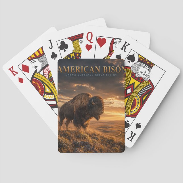 Jeu De Cartes Bison d'Amérique Grandes Plaines ANIMAUX (dos)